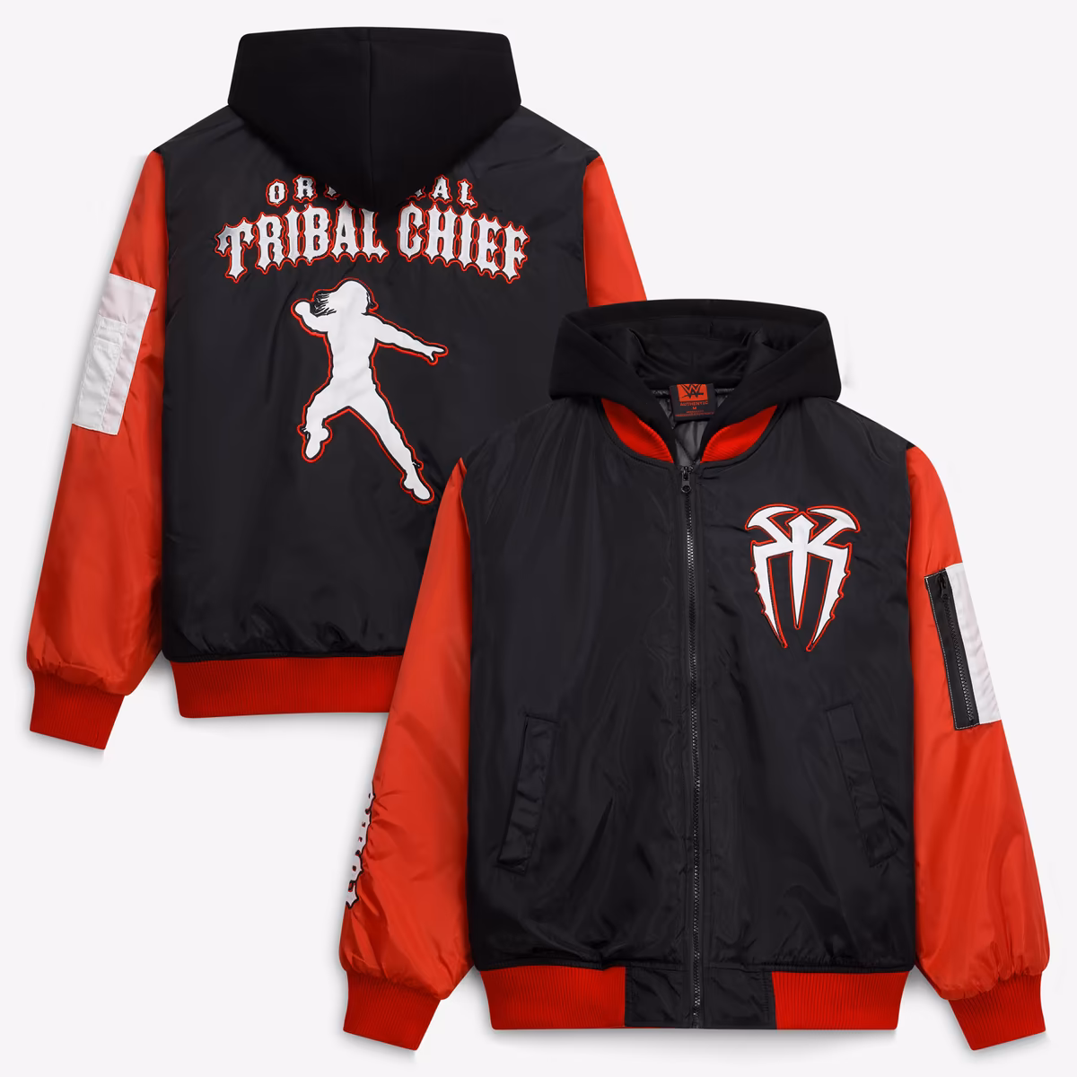 Men's Black Roman Reigns Full-Zip Hooded Jacket 1 Men's Black Roman Reigns Full-Zip Hooded Jacket