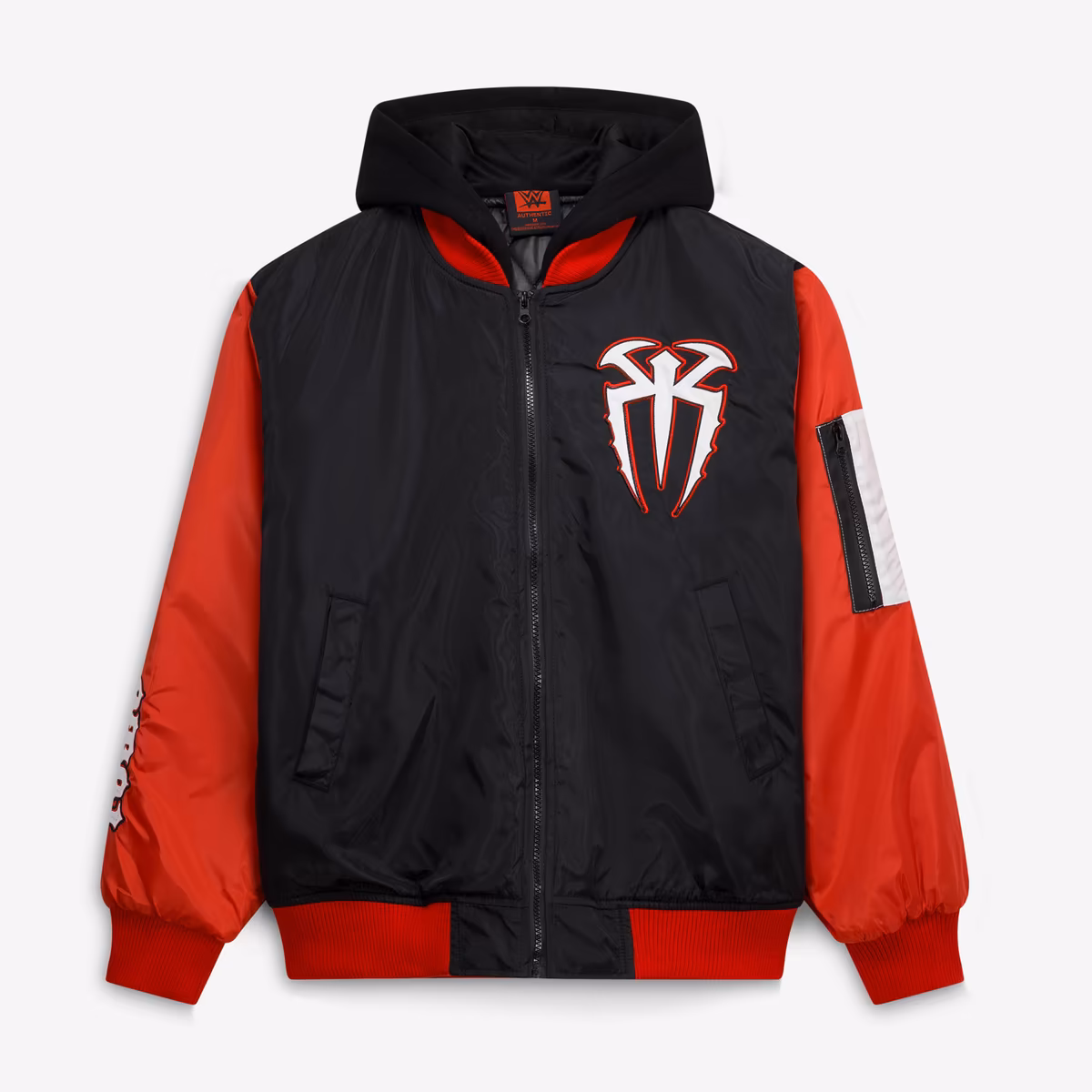 Men's Black Roman Reigns Full-Zip Hooded Jacket 3 Men's Black Roman Reigns Full-Zip Hooded Jacket