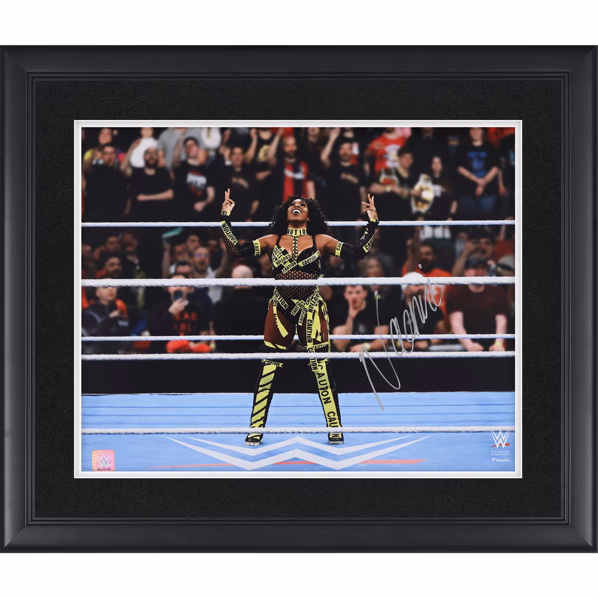 Naomi WWE Autographed Framed 16" x 20" In-Ring with Caution Gear Photograph 9 Naomi WWE Autographed Framed 16" x 20" In-Ring with Caution Gear Photograph