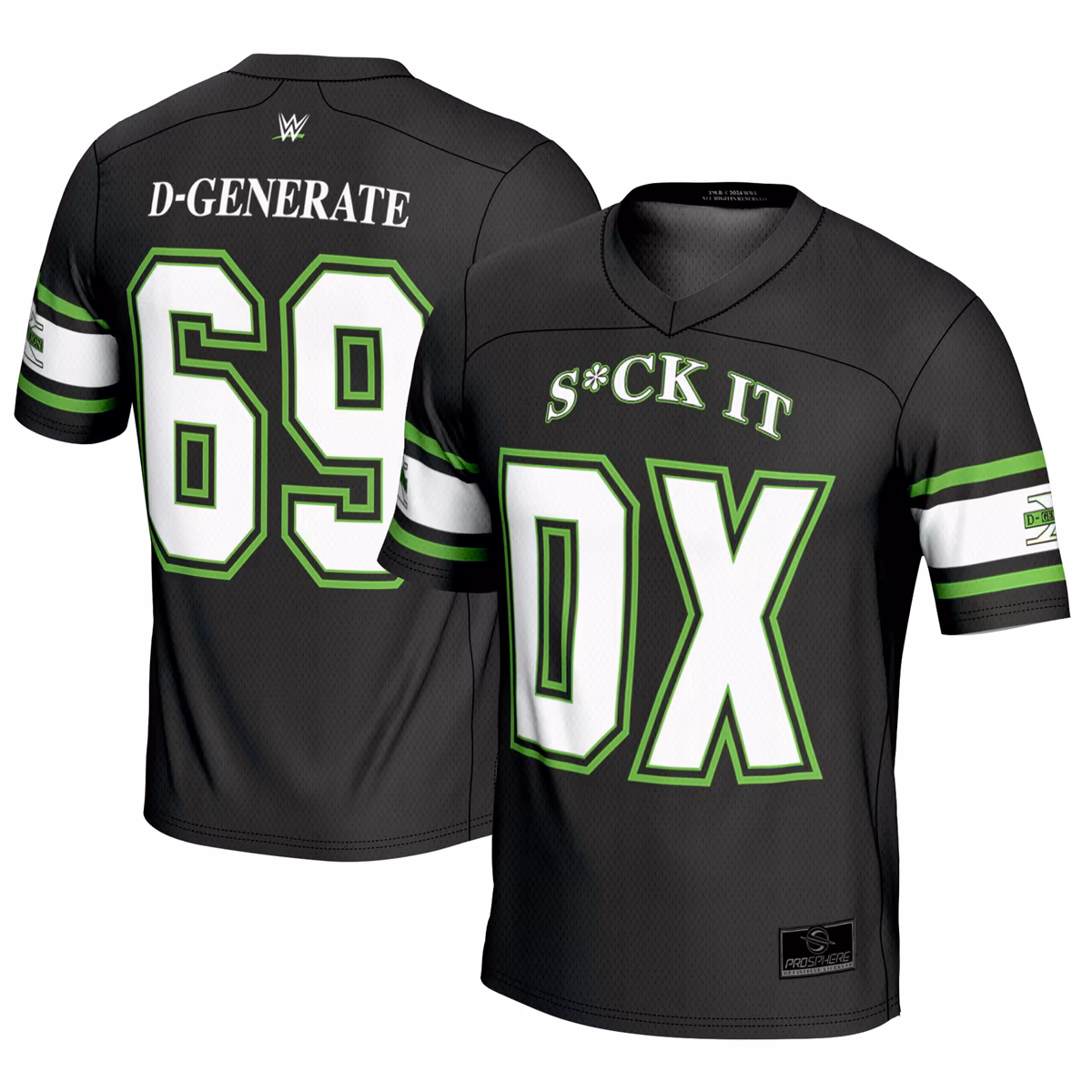 Men's ProSphere Black D-Generation X Football Fashion Jersey 3 Men's ProSphere Black D-Generation X Football Fashion Jersey