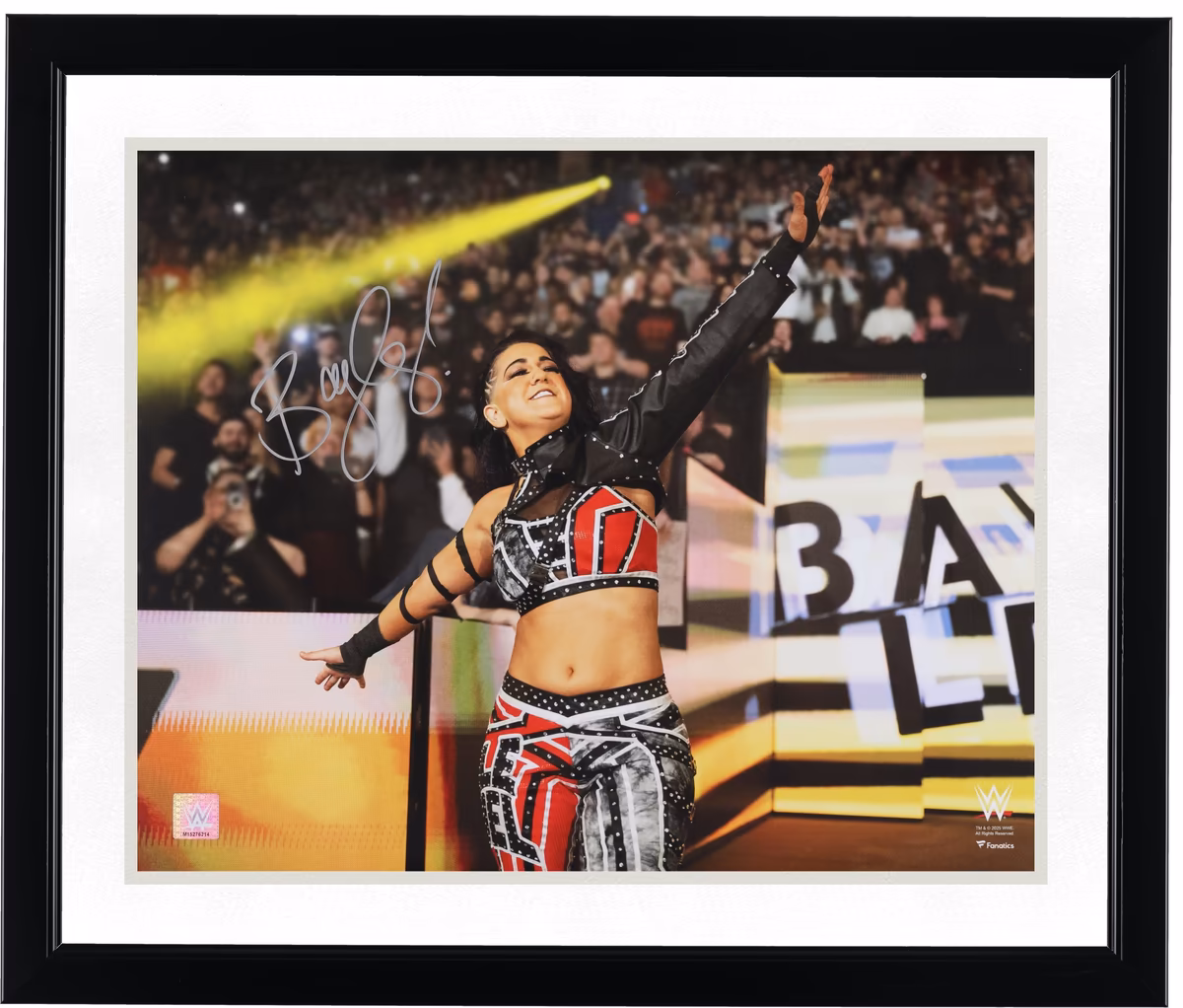 Bayley WWE Autographed 16" x 20" Entrance Arms Out Photograph 3 Bayley WWE Autographed 16" x 20" Entrance Arms Out Photograph