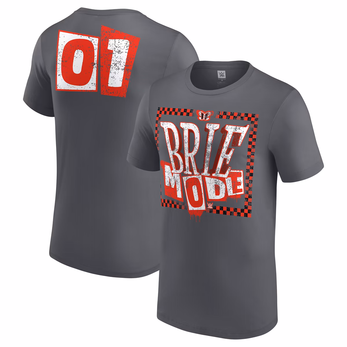 Men's Gray Brie Bella Checkered T-Shirt