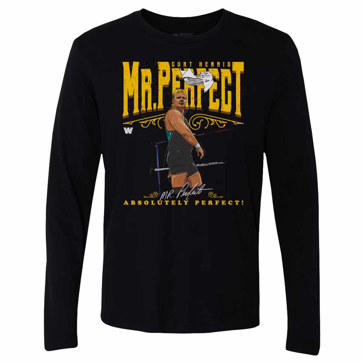 Men's 500 Level Black Mr. Perfect Absolutely Perfect Long Sleeve T-Shirt