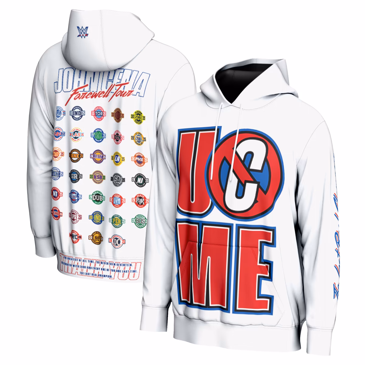 Men's ProSphere White John Cena Thank You Cena Hoodie
