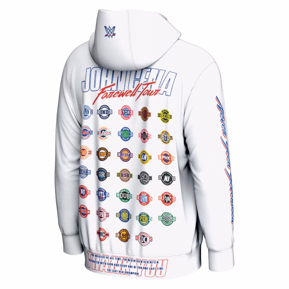 Men's ProSphere White John Cena Thank You Cena Hoodie 4 Men's ProSphere White John Cena Thank You Cena Hoodie