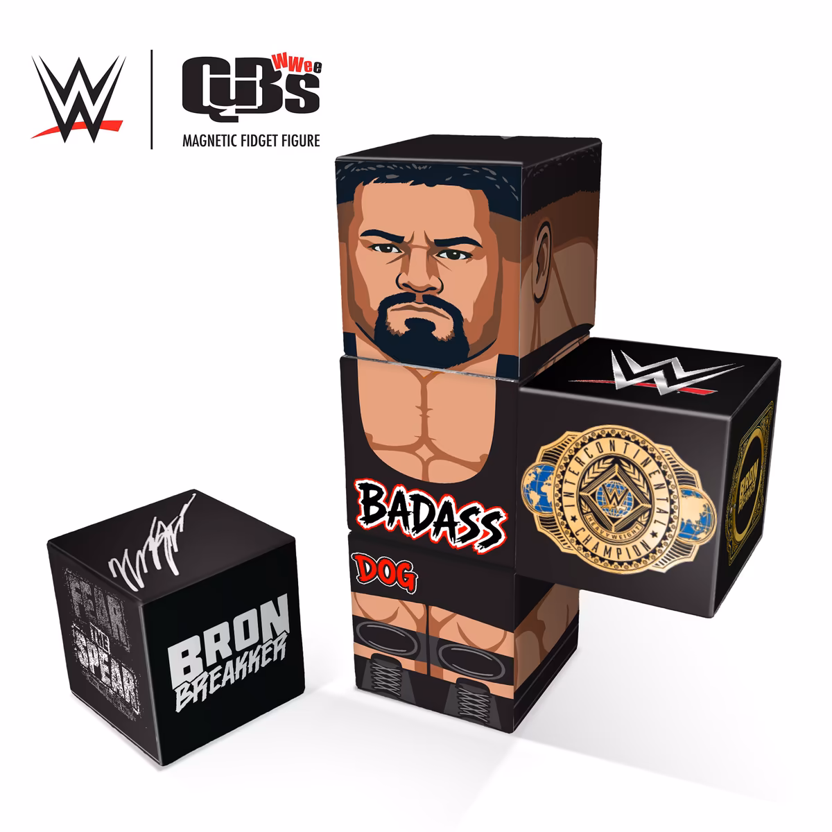 Bron Breakker WWE Magnetic QuBee Fidget Figure 1 Bron Breakker WWE Magnetic QuBee Fidget Figure