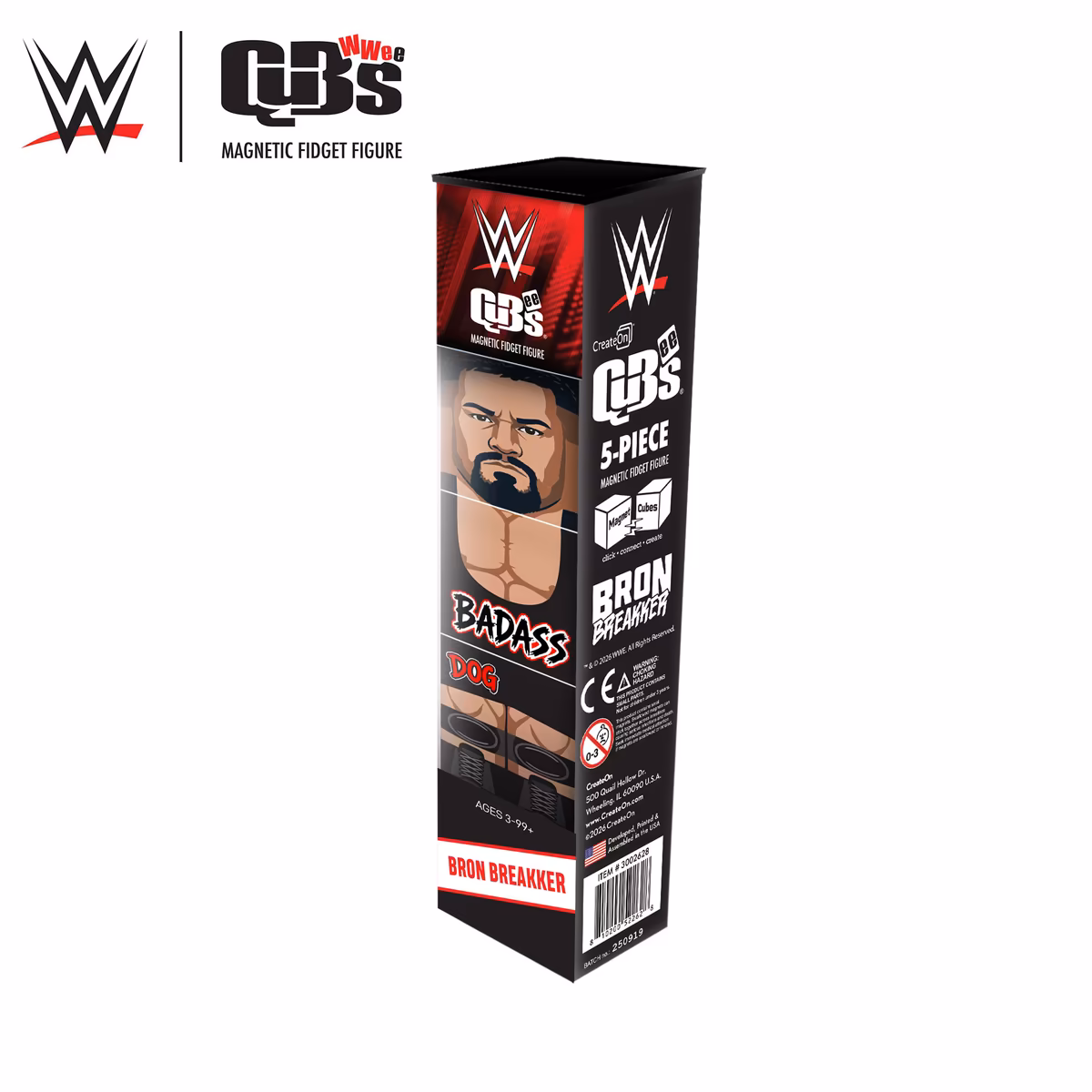 Bron Breakker WWE Magnetic QuBee Fidget Figure 3 Bron Breakker WWE Magnetic QuBee Fidget Figure
