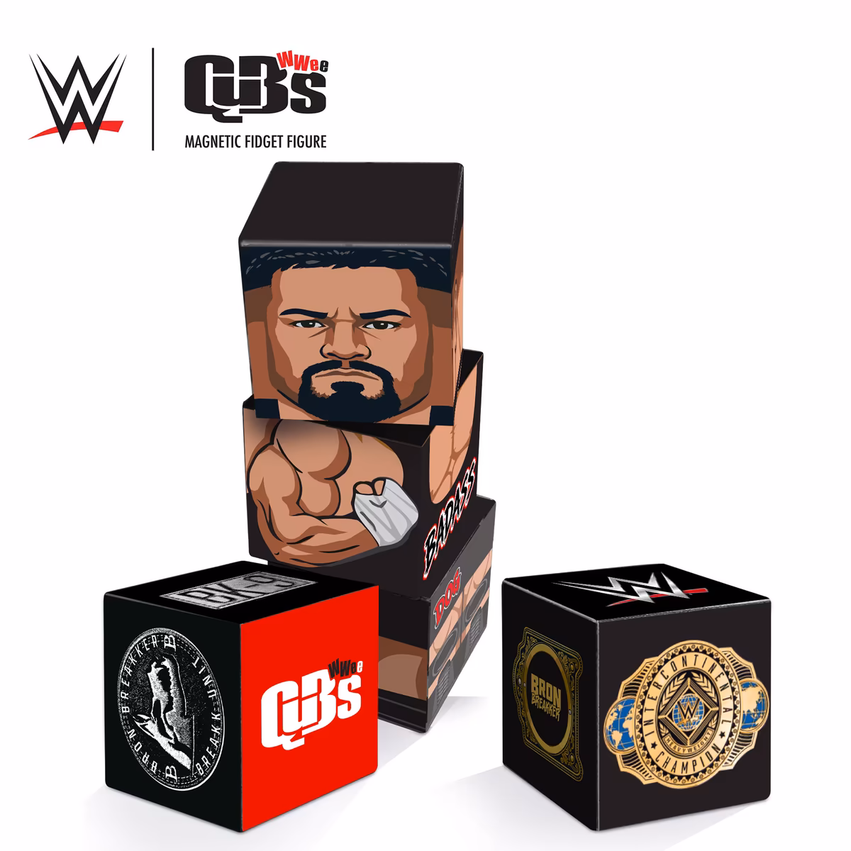 Bron Breakker WWE Magnetic QuBee Fidget Figure 4 Bron Breakker WWE Magnetic QuBee Fidget Figure