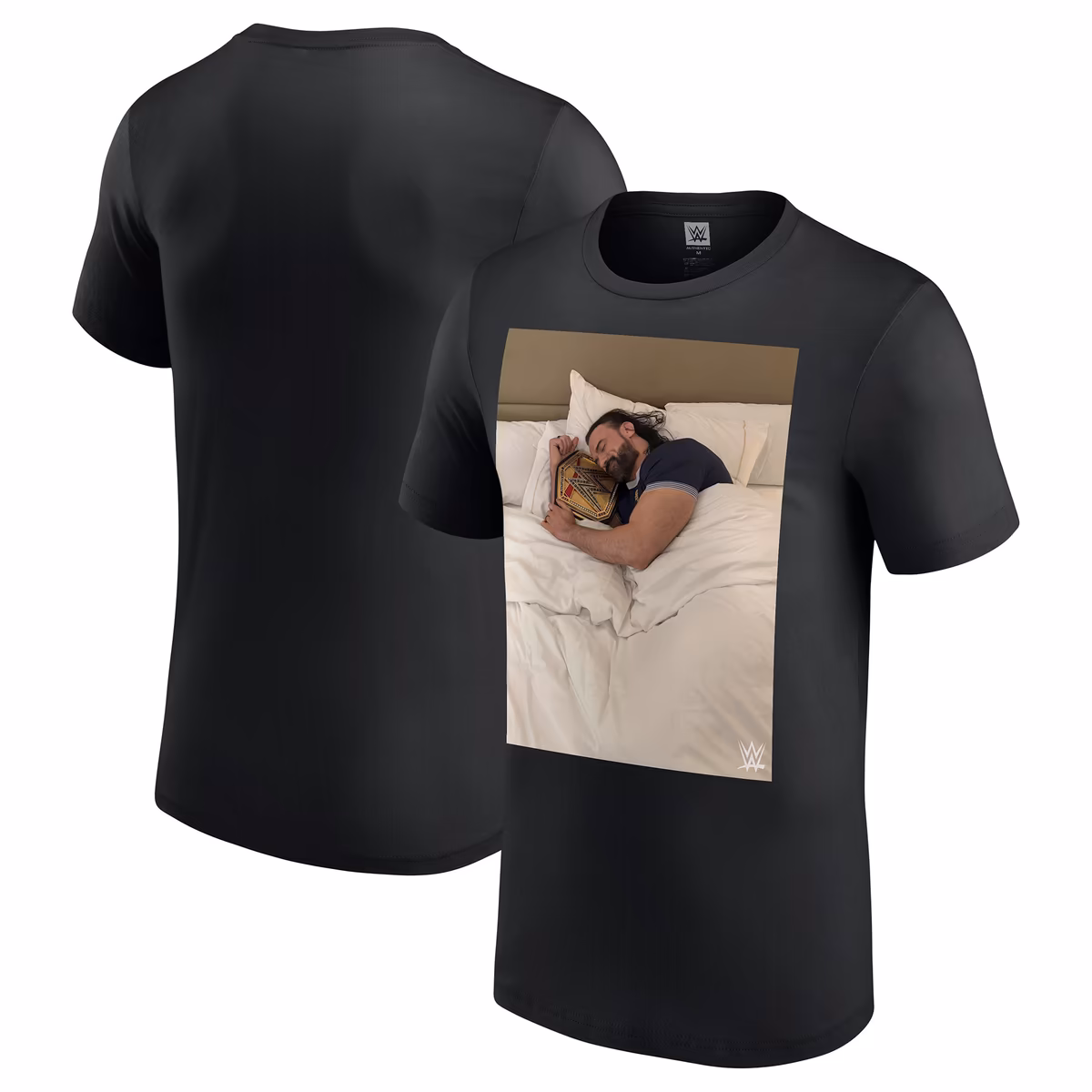 Men's Black Drew McIntyre In Bed T-Shirt