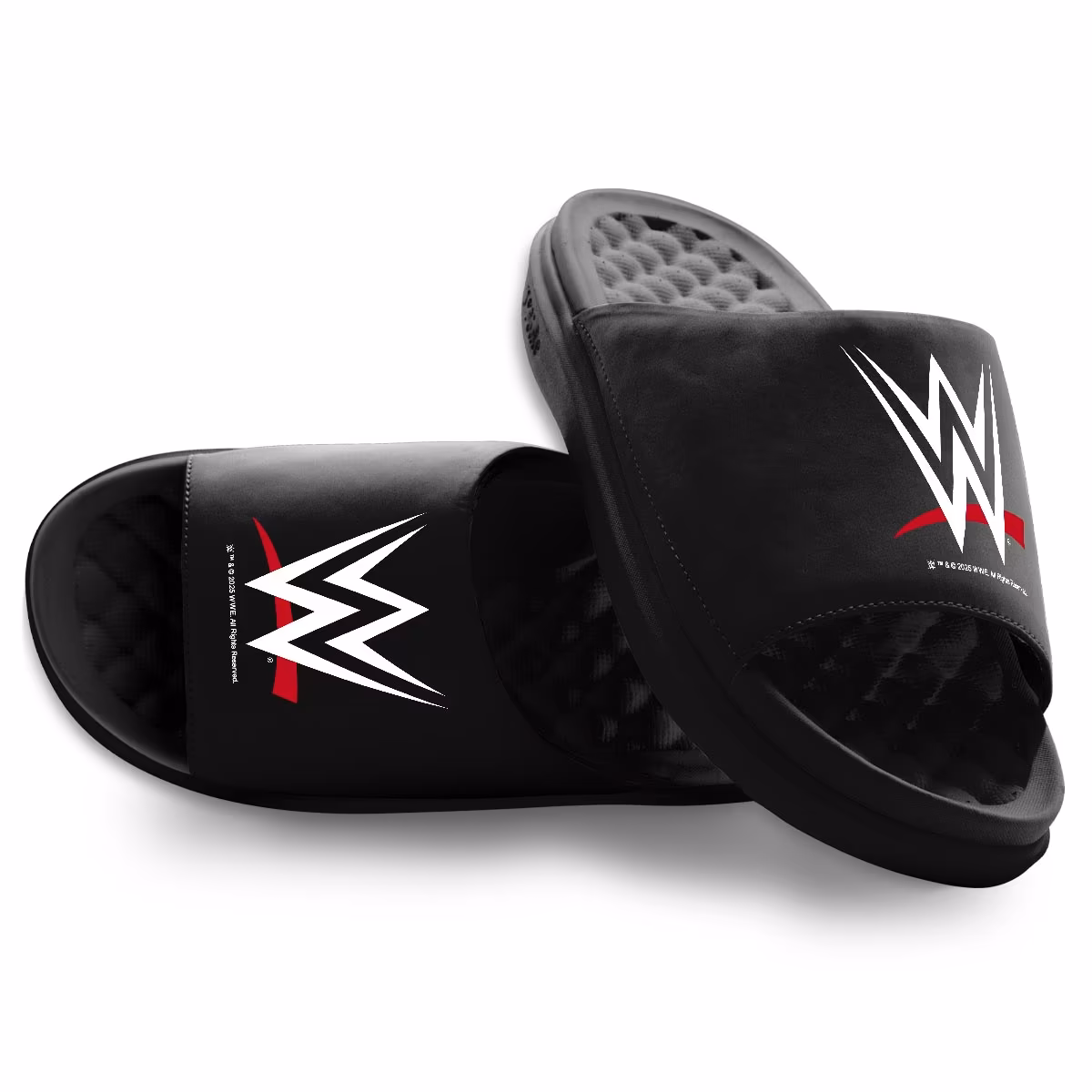 Men's ISlide WWE Logo Motive Slide Sandals 3 Men's ISlide WWE Logo Motive Slide Sandals