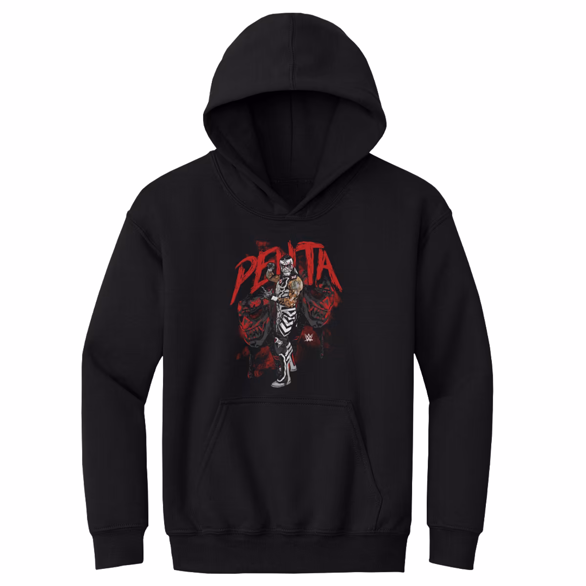 Youth 500 Level Black Penta Grunge Pose Pullover Hoodie
