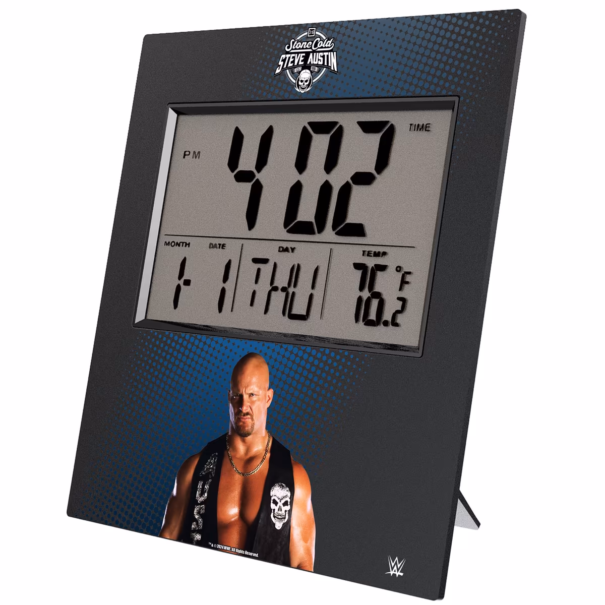 Keyscaper "Stone Cold" Steve Austin Digital Desk & Wall Clock 2 Keyscaper "Stone Cold" Steve Austin Digital Desk & Wall Clock