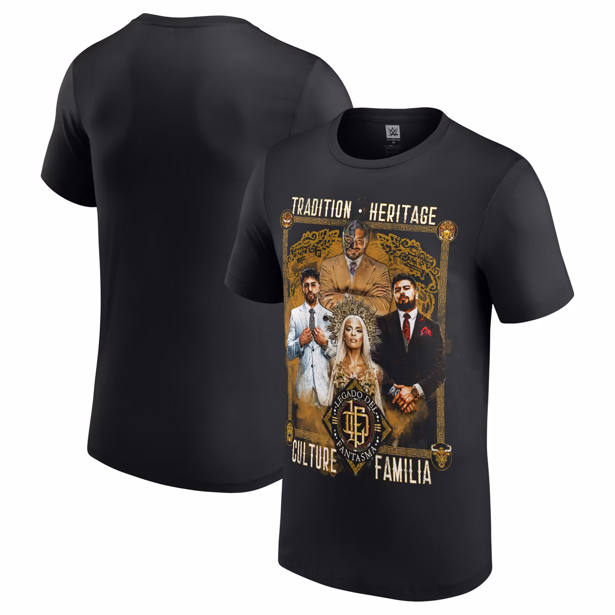 Men's Black Legado Del Fantasma Portrait T-Shirt