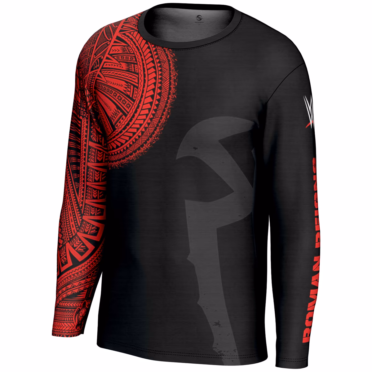 Youth ProSphere Black/Red Roman Reigns Tattoo Long Sleeve T-Shirt 3 Youth ProSphere Black/Red Roman Reigns Tattoo Long Sleeve T-Shirt