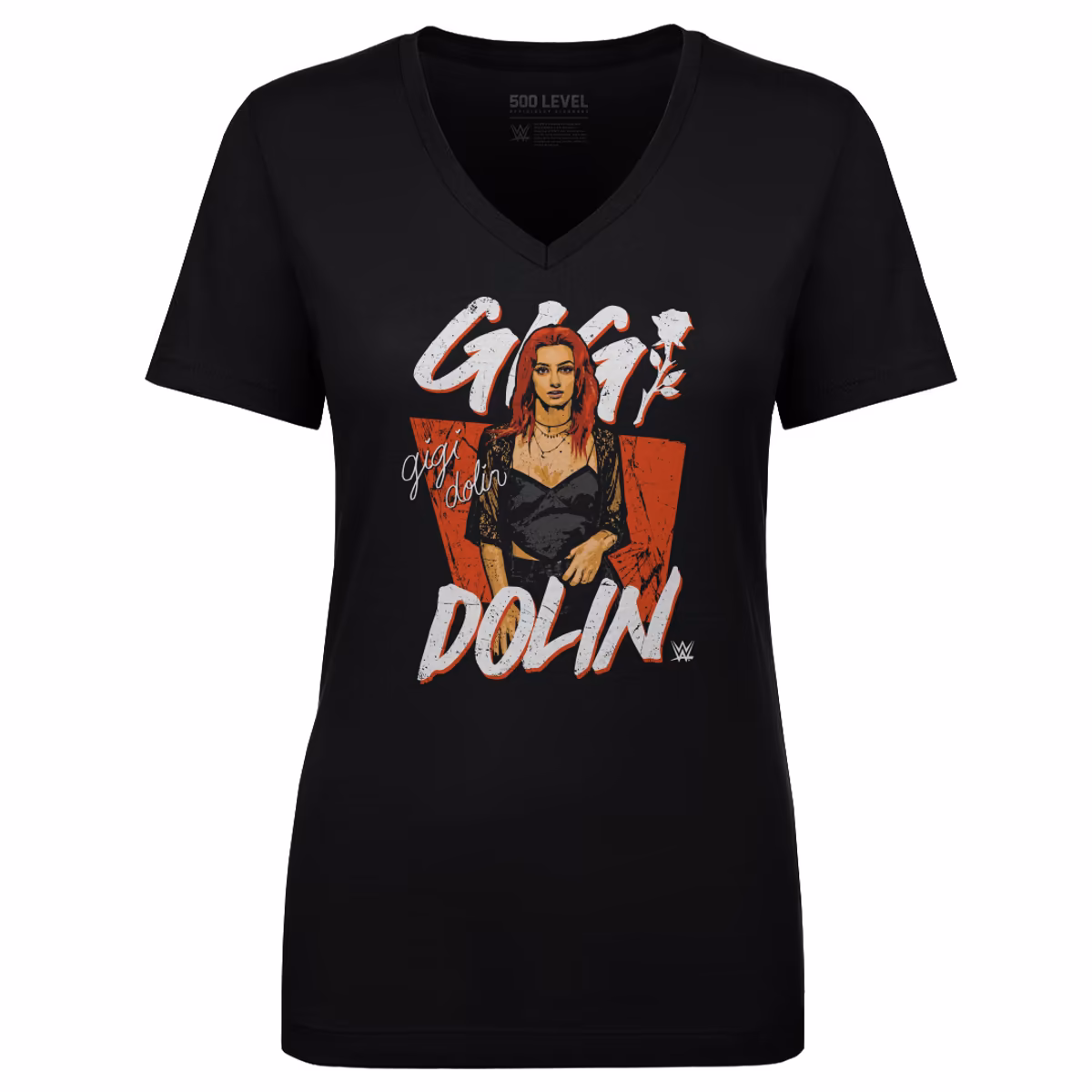 Women's 500 Level  Black Gigi Dolin Pose V-Neck T-Shirt