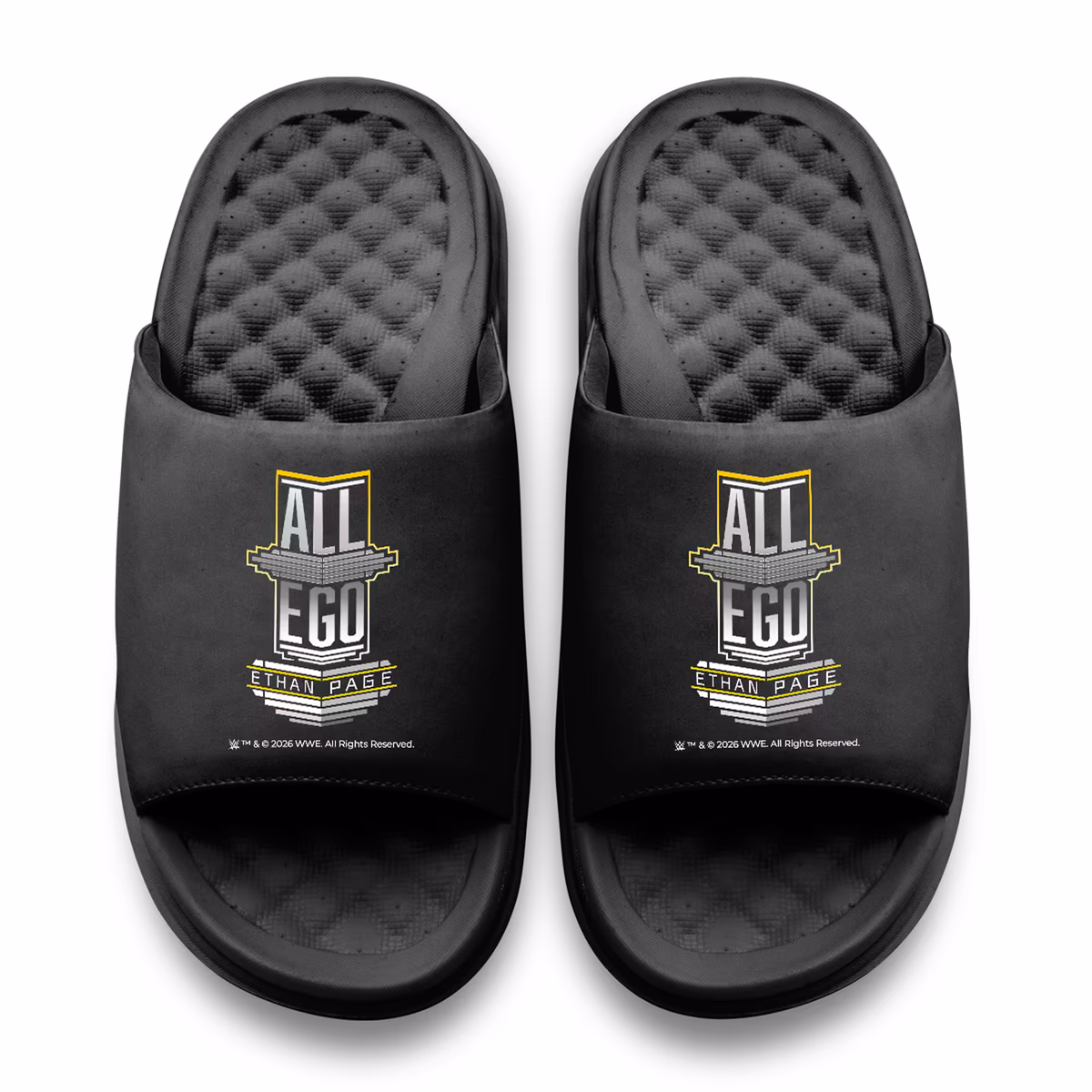 Youth ISlide Ethan Page Black WWE All Ego Motive Slide Sandals 4 Youth ISlide Ethan Page Black WWE All Ego Motive Slide Sandals