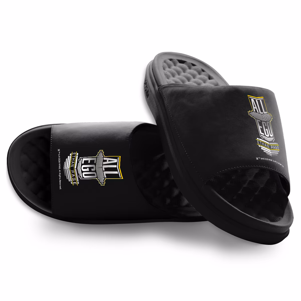 Youth ISlide Ethan Page Black WWE All Ego Motive Slide Sandals 3 Youth ISlide Ethan Page Black WWE All Ego Motive Slide Sandals
