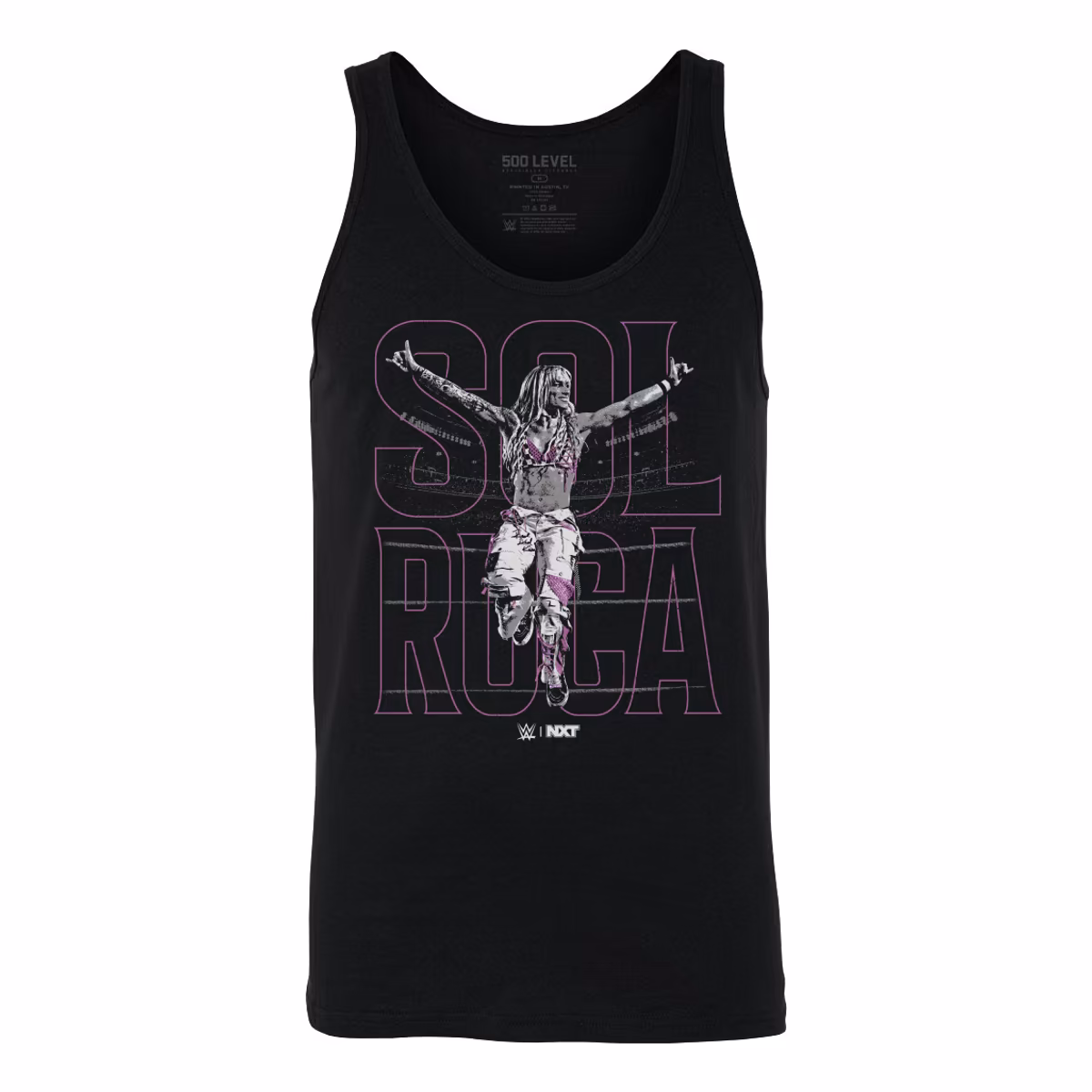 Men's 500 Level Black Sol Ruca Name Outline Tank Top 1 Men's 500 Level Black Sol Ruca Name Outline Tank Top