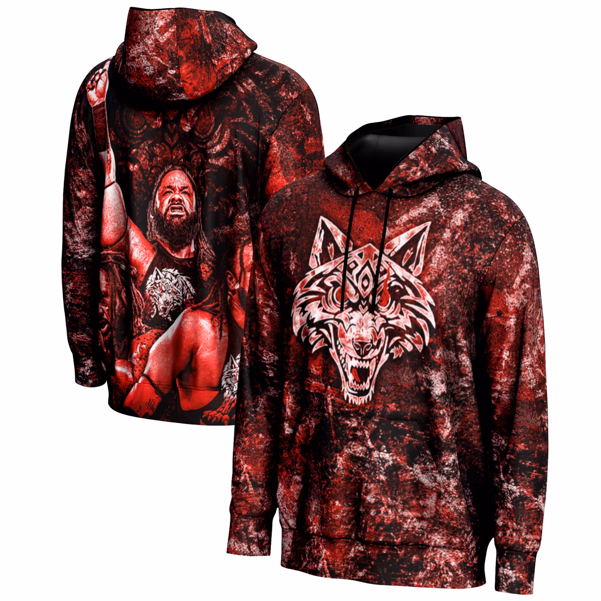 Men's ProSphere Red Jacob Fatu Graphic Pullover Hoodie 3 Men's ProSphere Red Jacob Fatu Graphic Pullover Hoodie