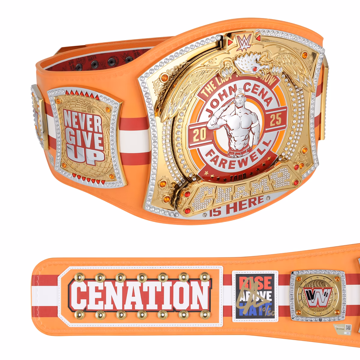 John Cena WWE Autographed Farewell Tour 2025 Tampa Replica Title Belt - Limited Edition of 50 8 John Cena WWE Autographed Farewell Tour 2025 Tampa Replica Title Belt - Limited Edition of 50