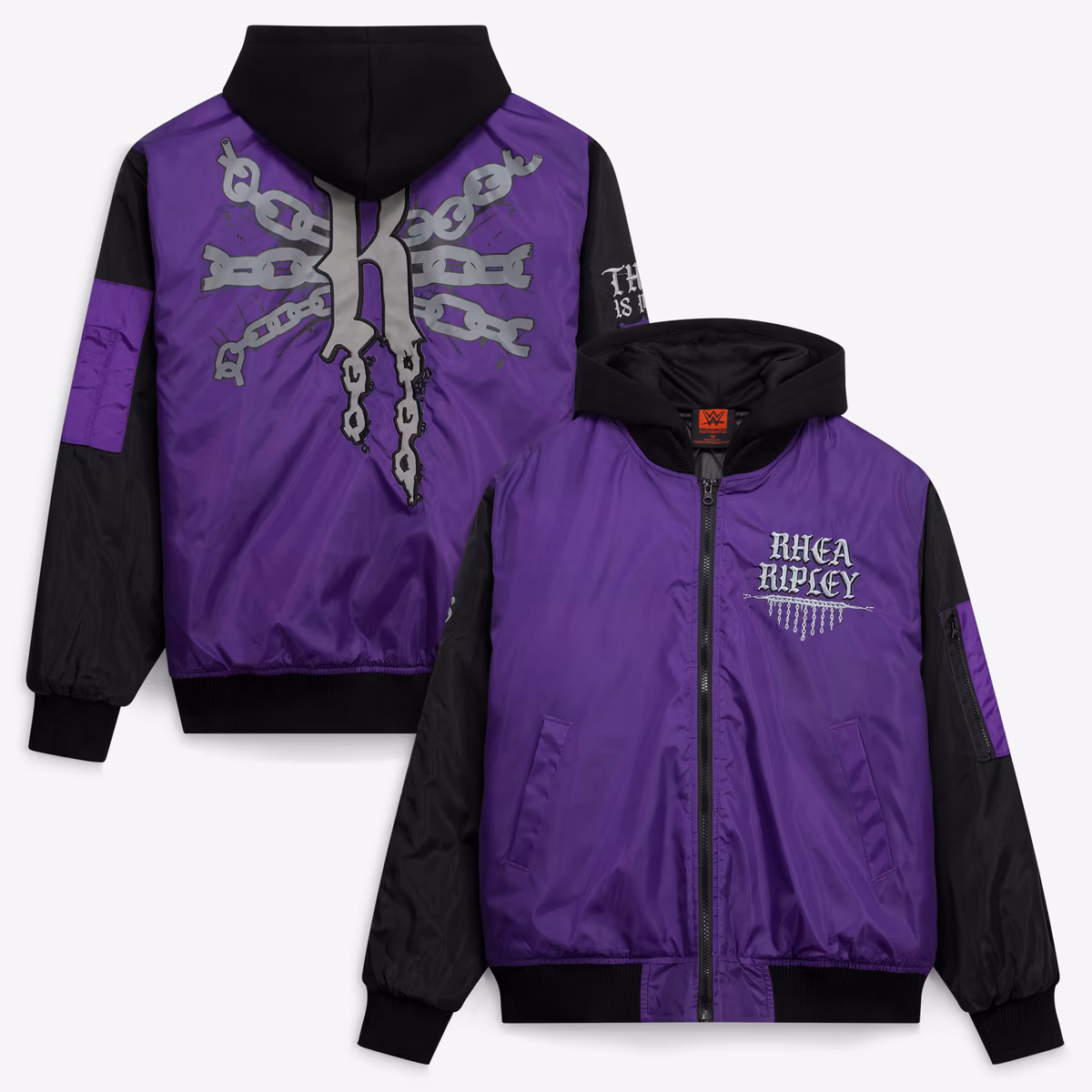 Men's Purple Rhea Ripley Full-Zip Hooded Jacket 18 Men's Purple Rhea Ripley Full-Zip Hooded Jacket