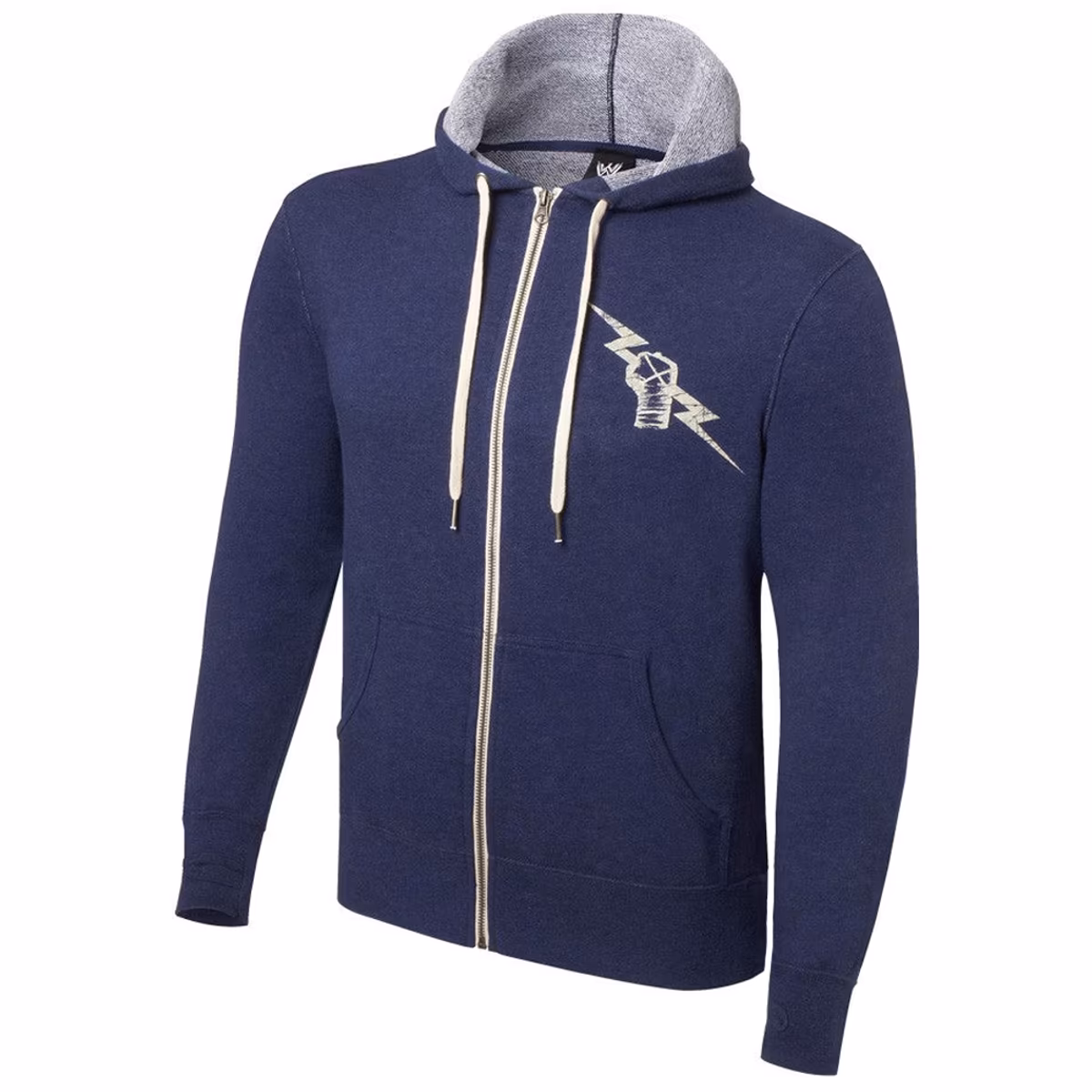 Men's Navy CM Punk Retro Full-Zip Hoodie 3 Men's Navy CM Punk Retro Full-Zip Hoodie