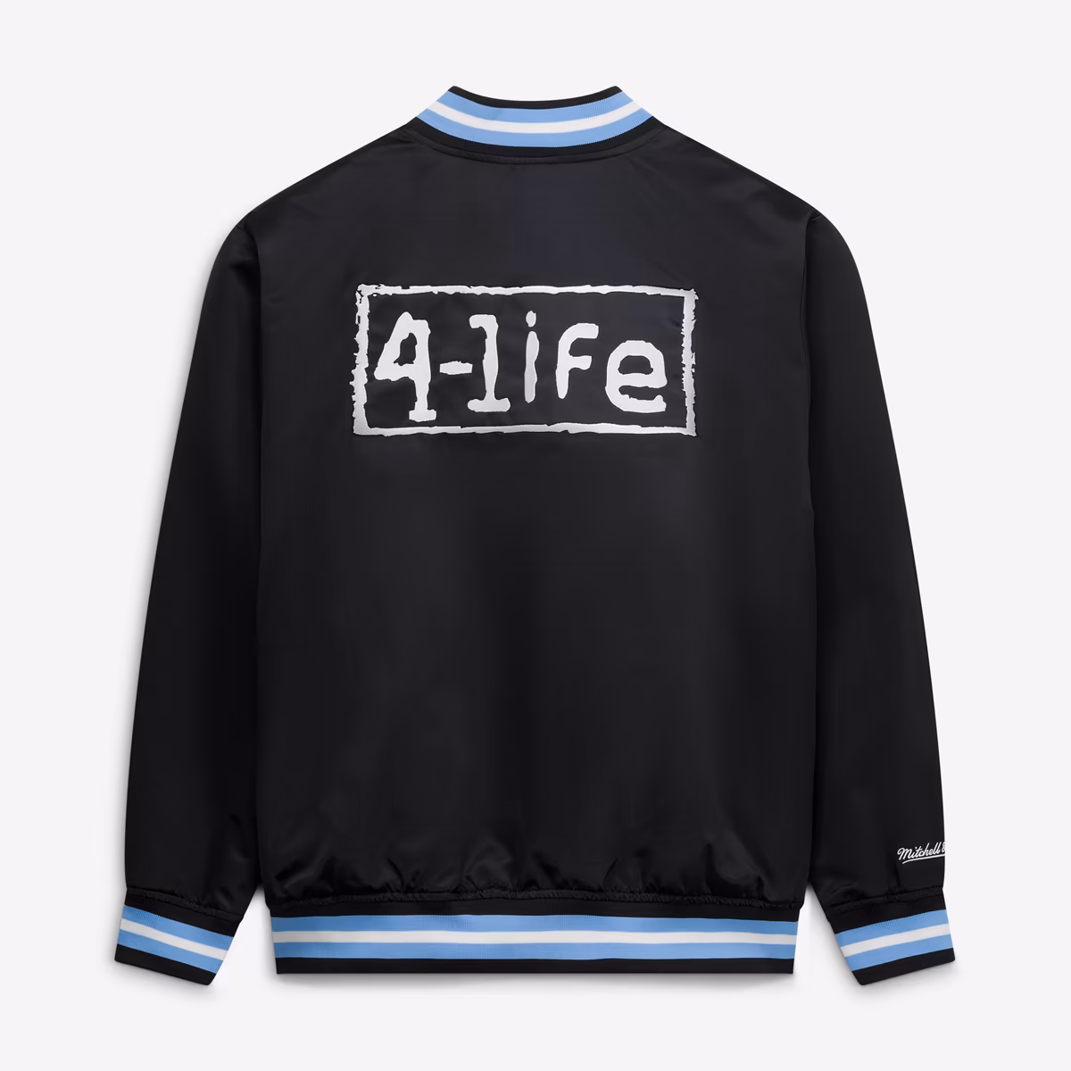 Men's Mitchell & Ness Black nWo Lightweight Full-Snap Satin Jacket 4 Men's Mitchell & Ness Black nWo Lightweight Full-Snap Satin Jacket