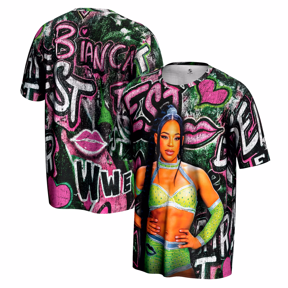 Youth ProSphere Black Bianca Belair Graffiti T-Shirt