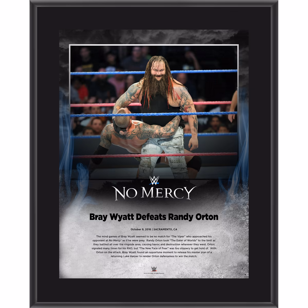 Bray Wyatt 10.5" x 13" 2016 No Mercy Sublimated Plaque