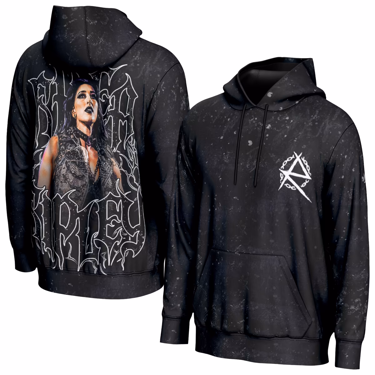 Men's ProSphere Black Rhea Ripley Superstar Hoodie 1 Men's ProSphere Black Rhea Ripley Superstar Hoodie
