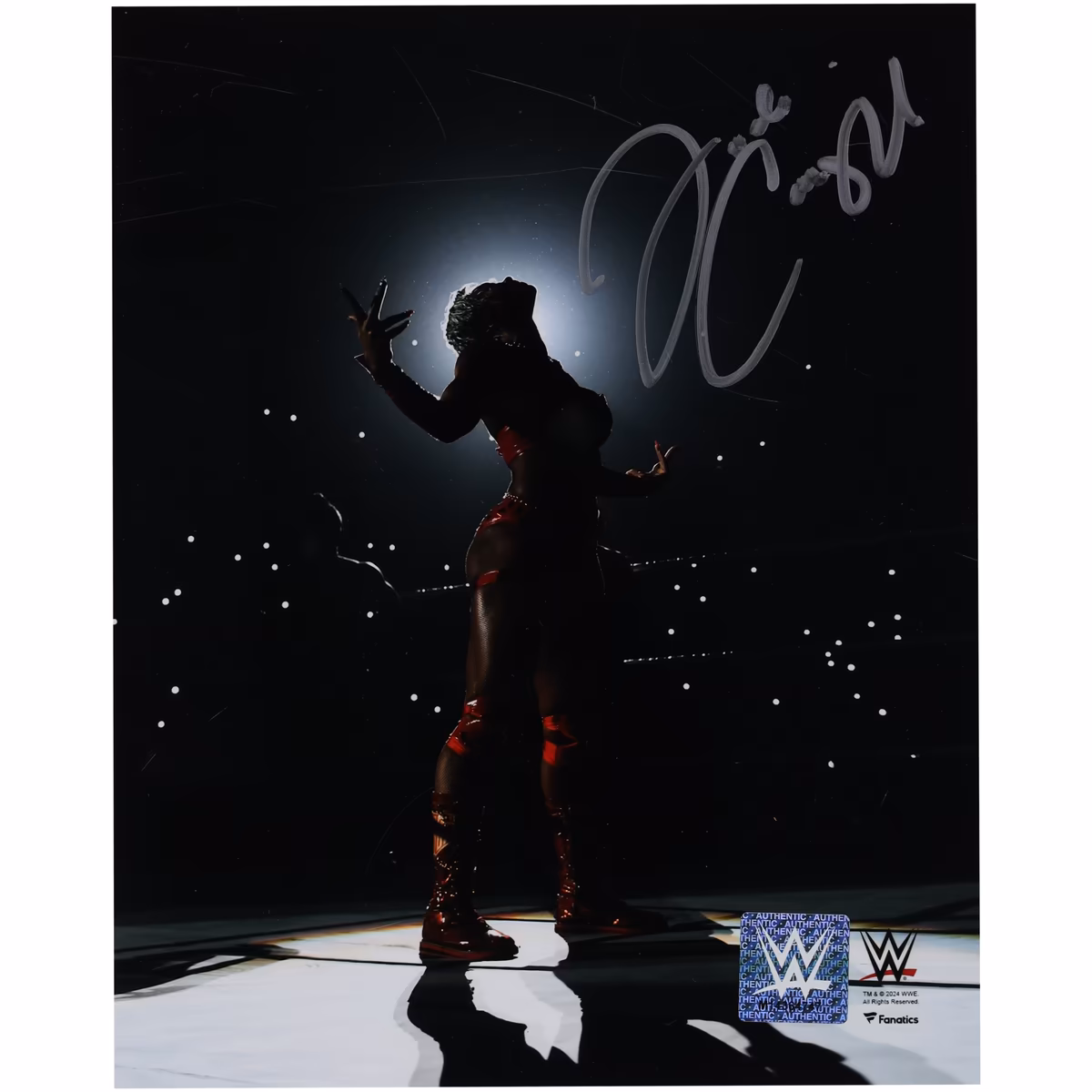 Jade Cargill WWE Autographed 8" x 10" Standing In Spotlight Photograph 3 Jade Cargill WWE Autographed 8" x 10" Standing In Spotlight Photograph