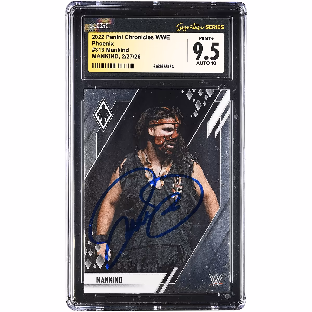 Mick Foley WWE Autographed 2022 Panini Chronicles WWE Phoenix #313 CGC Authenticated 9.5/10 Card