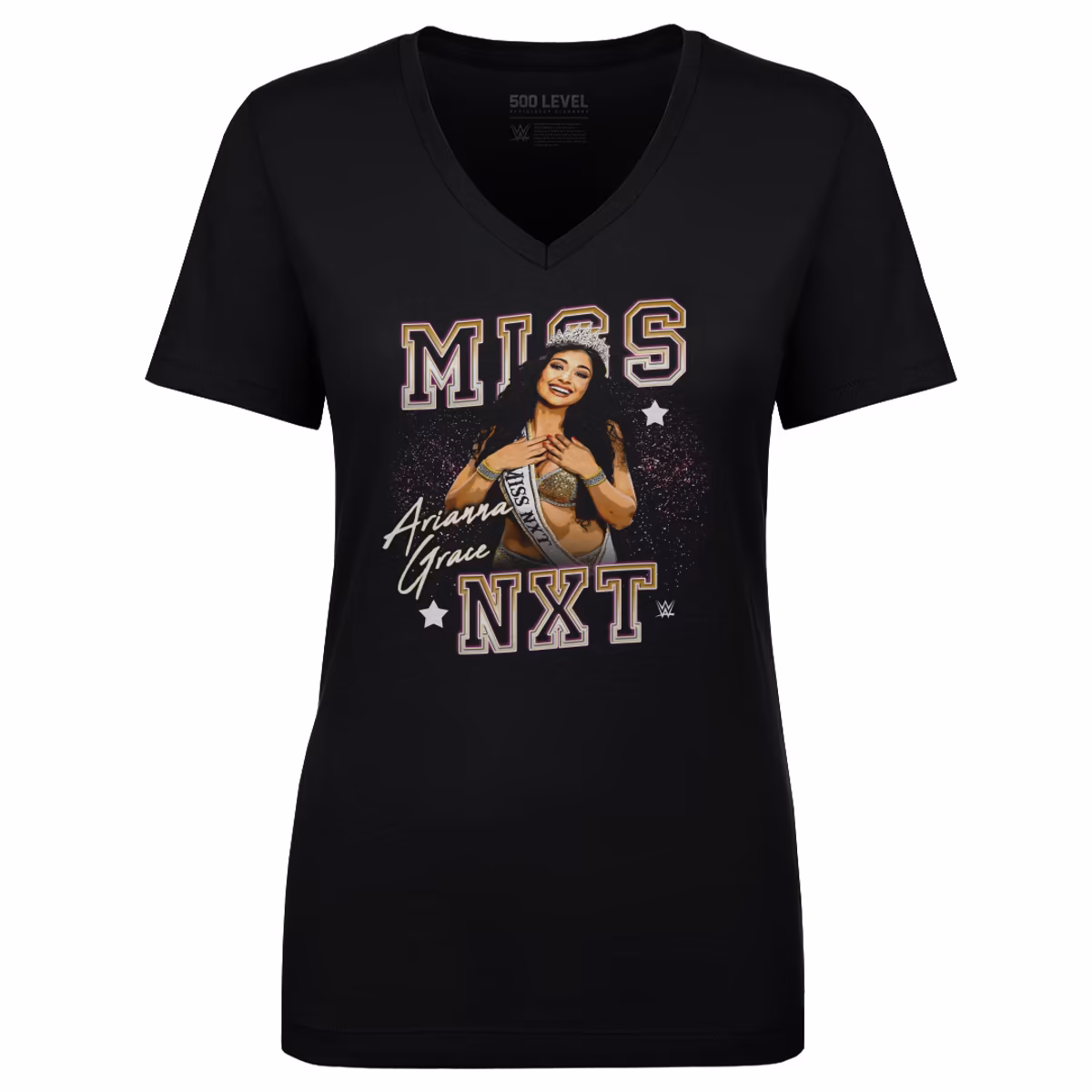 Women's 500 Level  Black Arianna Grace Miss NXT T-Shirt