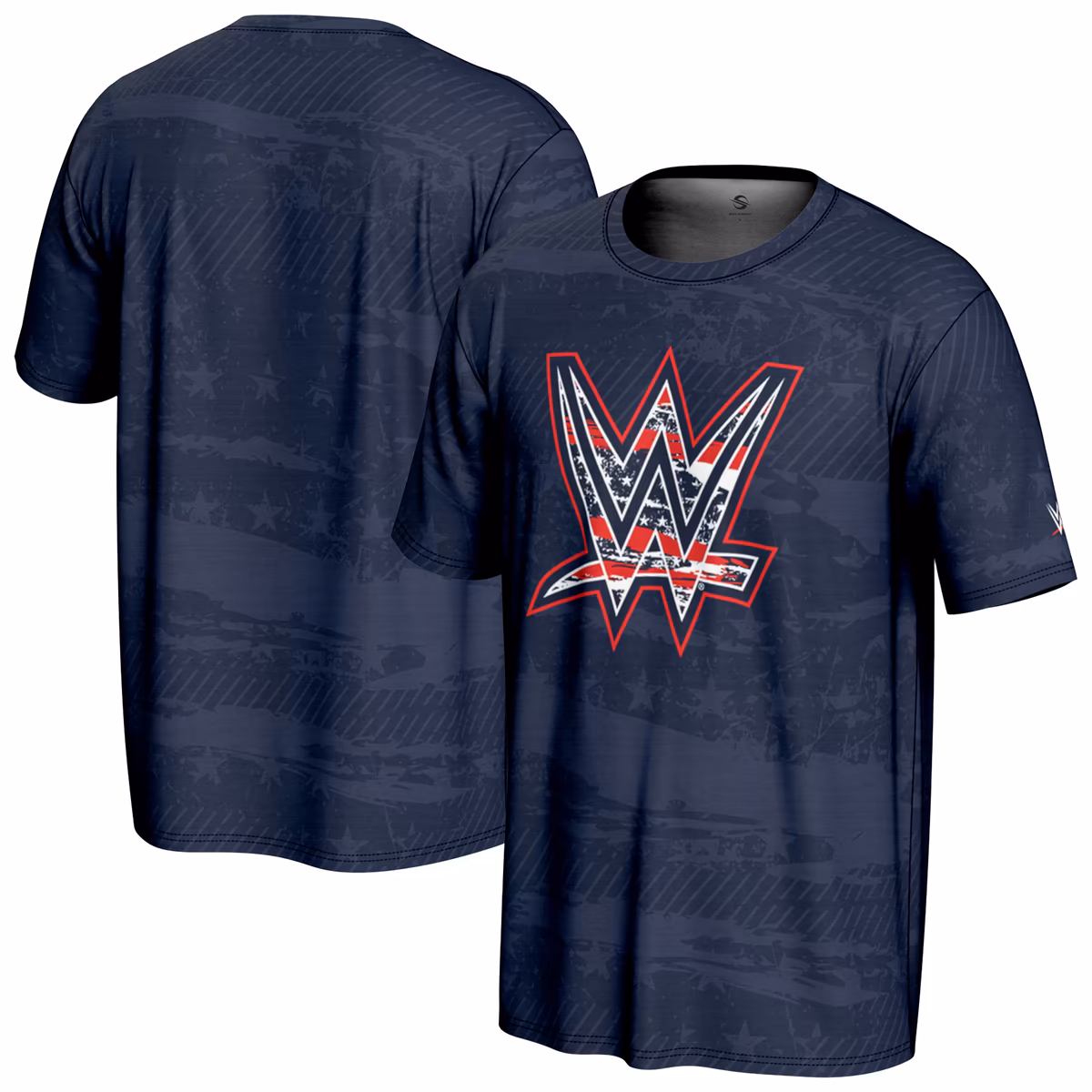 Men's ProSphere Navy WWE Logo Americana T-Shirt 1 Men's ProSphere Navy WWE Logo Americana T-Shirt