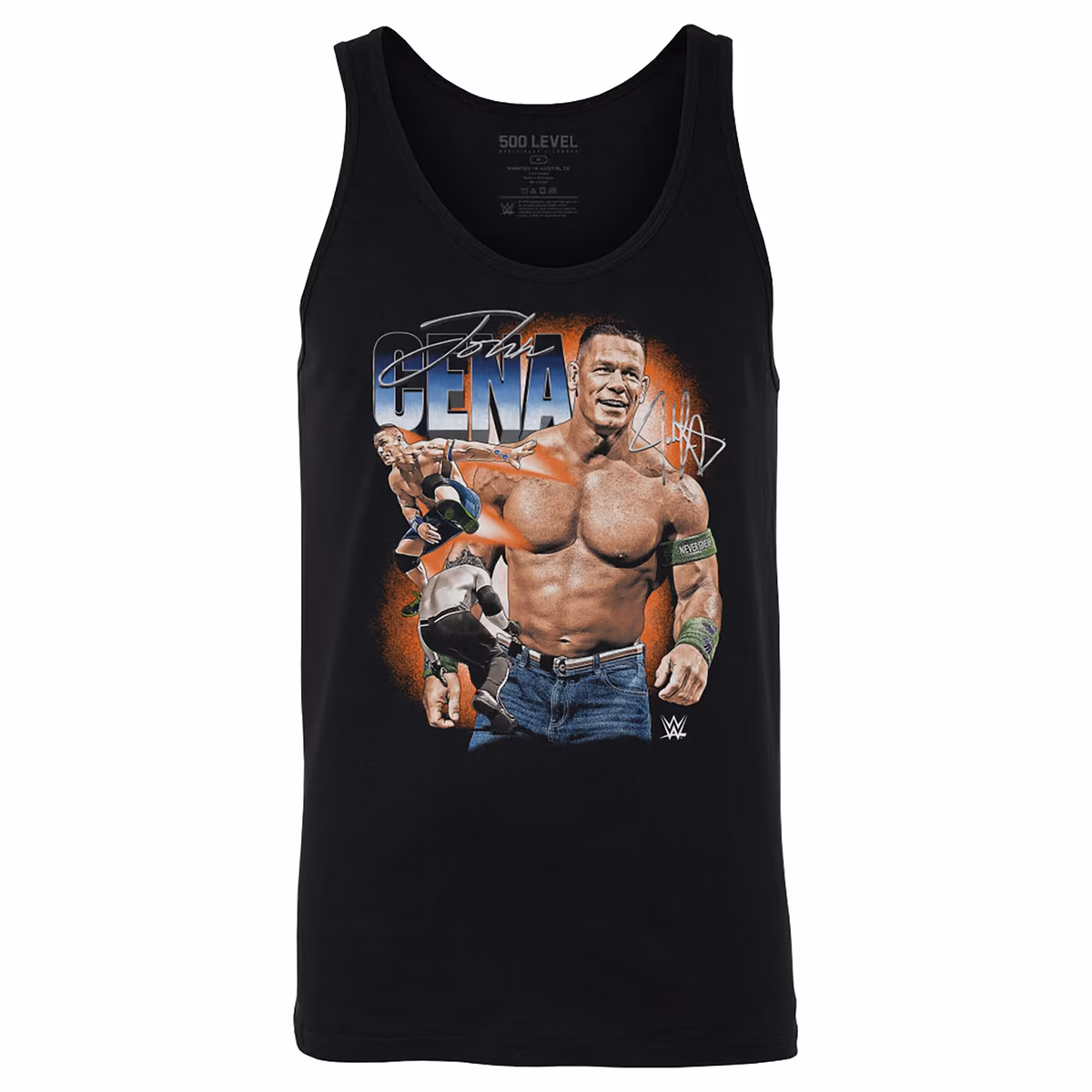 Men's 500 Level Black John Cena Vintage Superstar Tank Top 17 Men's 500 Level Black John Cena Vintage Superstar Tank Top