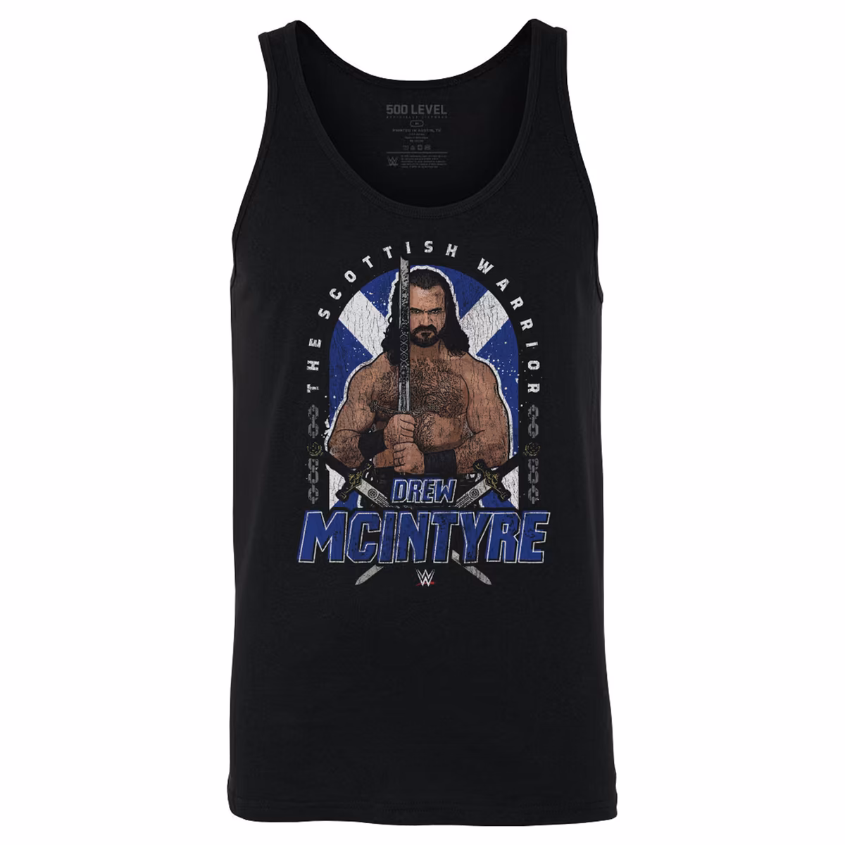 Men's 500 Level Black Drew McIntyre Tank Top 3 Men's 500 Level Black Drew McIntyre Tank Top