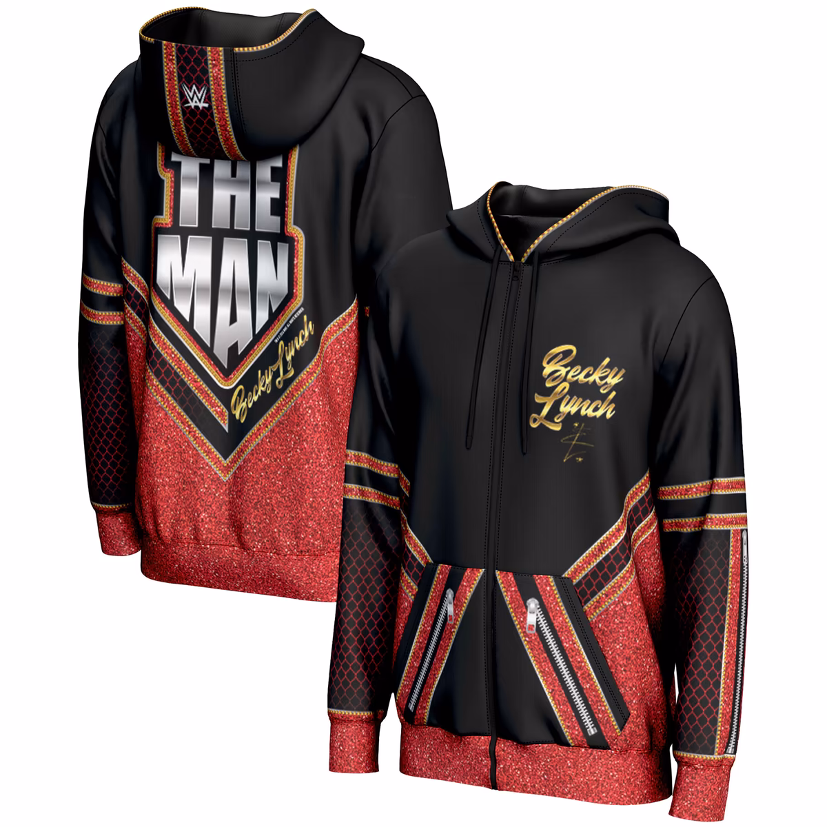 Men's ProSphere Black Becky Lynch Full-Zip Hoodie 1 Men's ProSphere Black Becky Lynch Full-Zip Hoodie