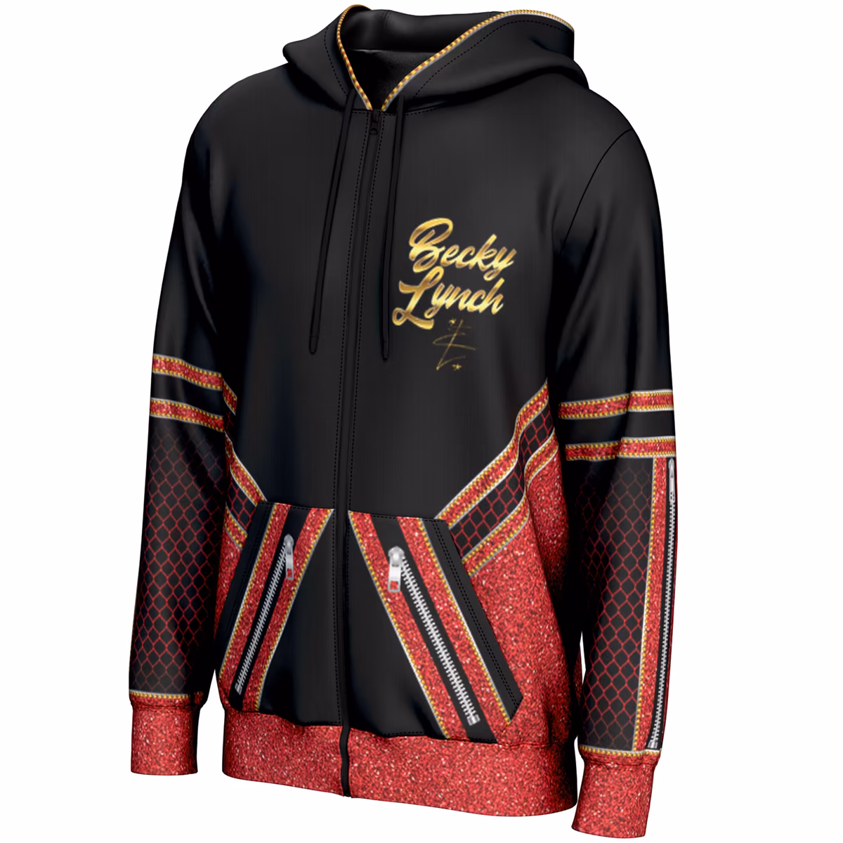 Men's ProSphere Black Becky Lynch Full-Zip Hoodie 3 Men's ProSphere Black Becky Lynch Full-Zip Hoodie