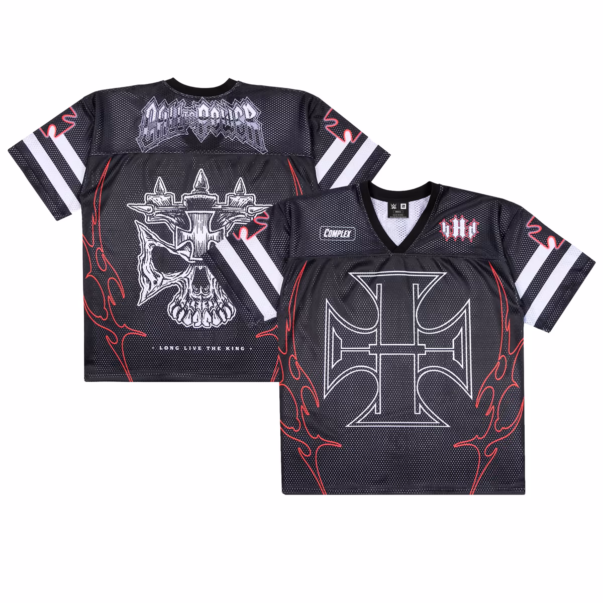 Men's Complex x WWE Black Triple H Long Live The King Fashion Jersey 9 Men's Complex x WWE Black Triple H Long Live The King Fashion Jersey