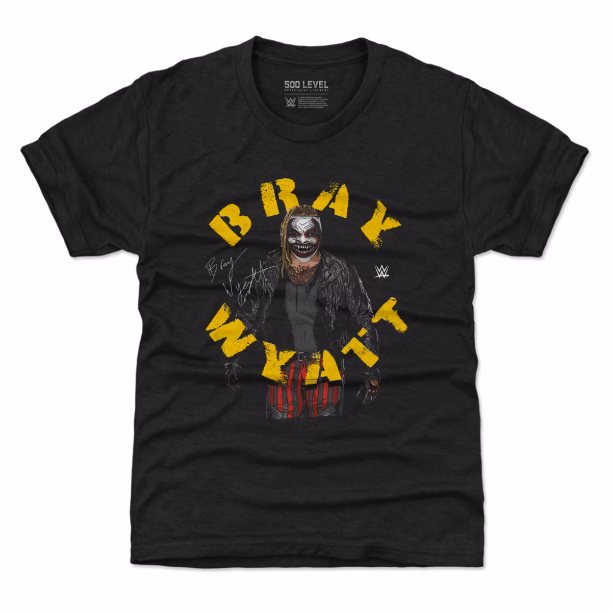 Youth 500 Level Heather Black Bray Wyatt Arch Name Tri-Blend T-Shirt