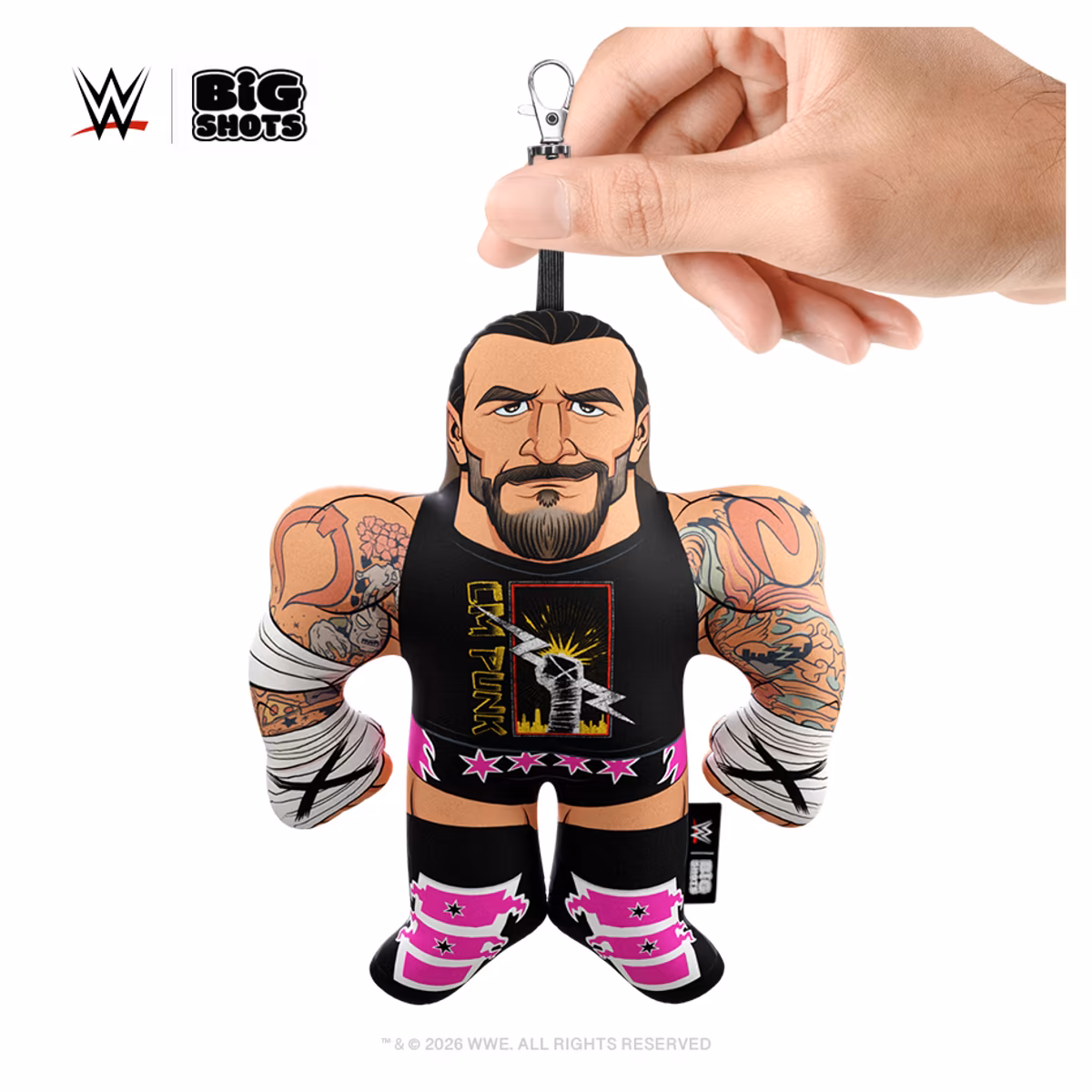 Big League Pillows CM Punk WWE Big Shots 7" Mini Toy Plush
