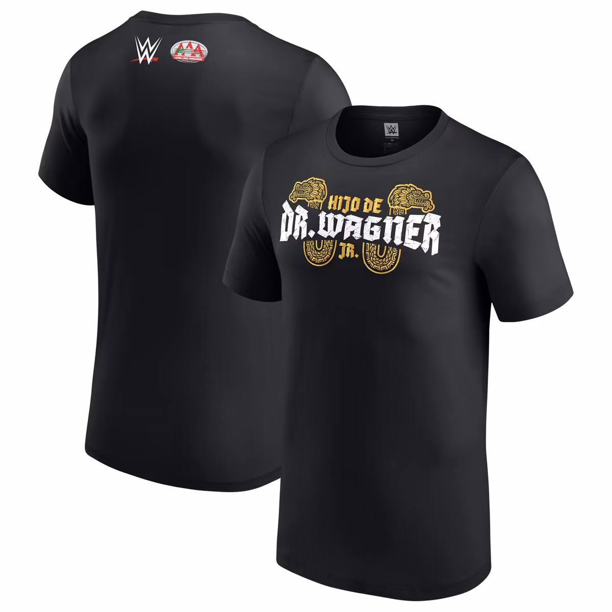 Men's Black El Hijo del Dr. Wagner Jr. AAA Superstar Logo T-Shirt