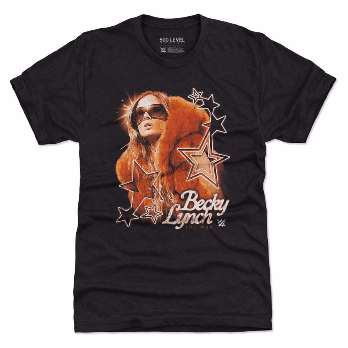 Men's 500 Level Heather Black Becky Lynch Vintage Premium Tri-Blend T-Shirt 1 Men's 500 Level Heather Black Becky Lynch Vintage Premium Tri-Blend T-Shirt