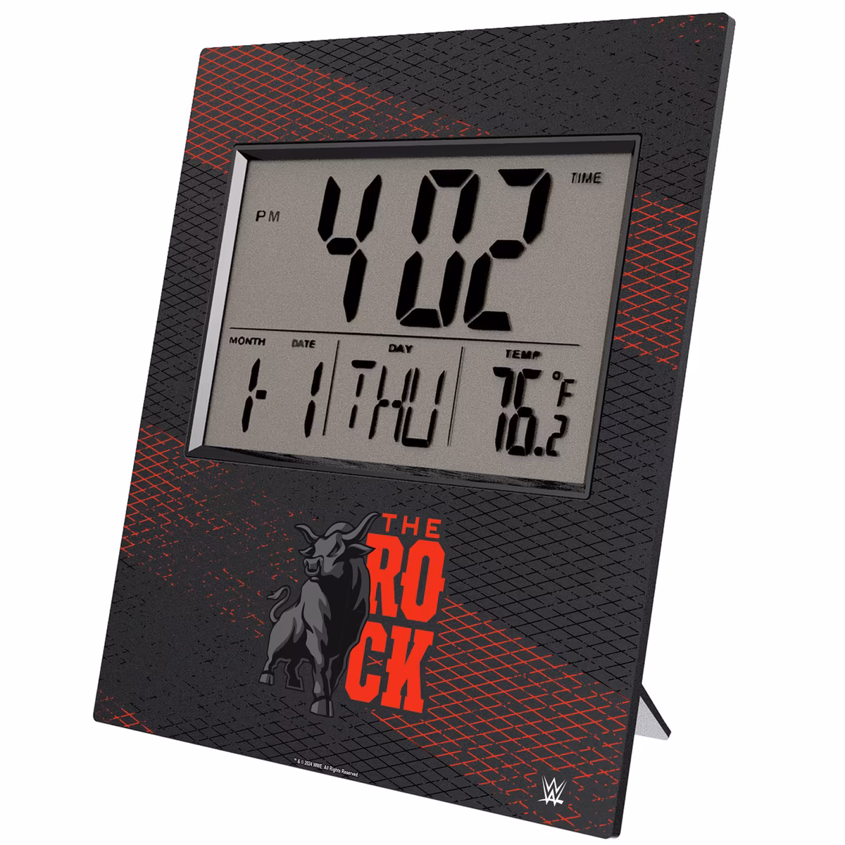 Keyscaper Gray The Rock Digital Desk/Wall Clock