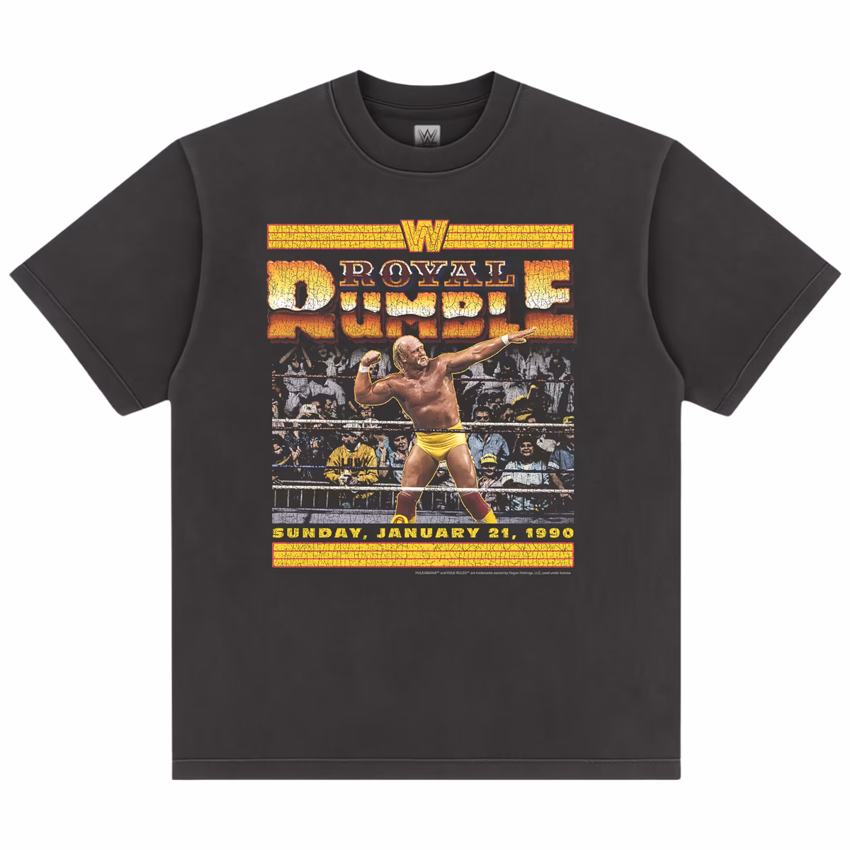 Men's Black Hulk Hogan Royal Rumble 1990 Boxy T-Shirt 1 Men's Black Hulk Hogan Royal Rumble 1990 Boxy T-Shirt