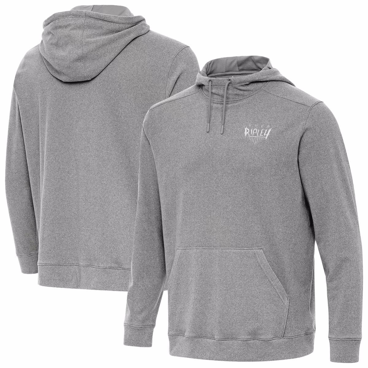 Men's Antigua Heather Charcoal Rhea Ripley Cloud Hoodie 15 Men's Antigua Heather Charcoal Rhea Ripley Cloud Hoodie