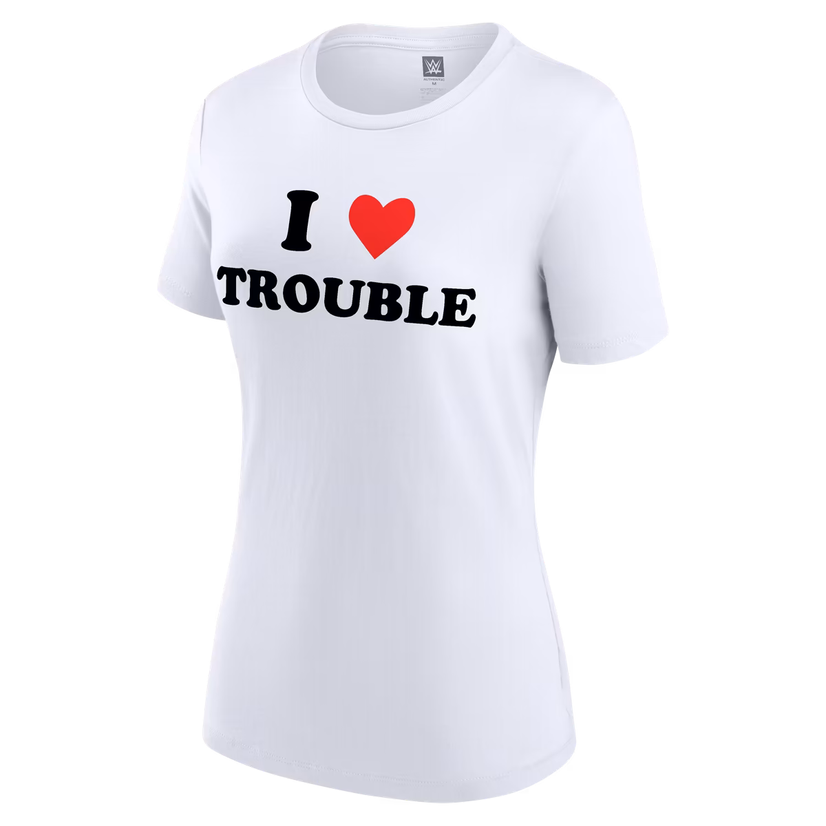 Women's White Liv Morgan I Love Trouble T-Shirt 3 Women's White Liv Morgan I Love Trouble T-Shirt