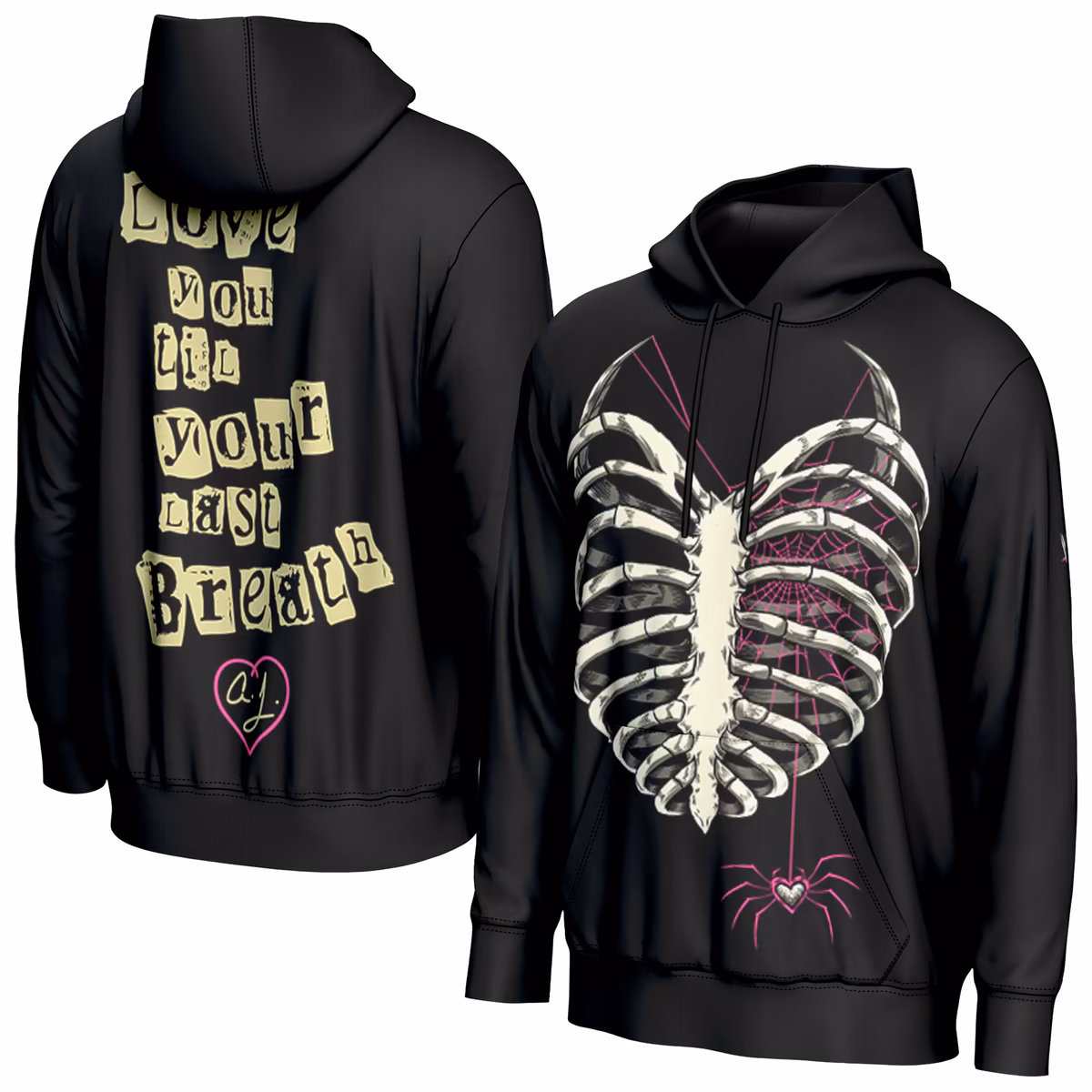 Men's ProSphere Black AJ Lee Ribcage Hoodie
