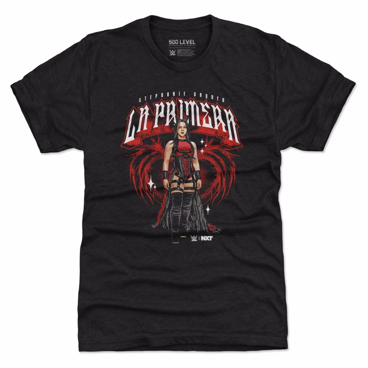 Men's 500 Level Heather Black Stephanie Vaquer La Primera Tri-Blend T-Shirt