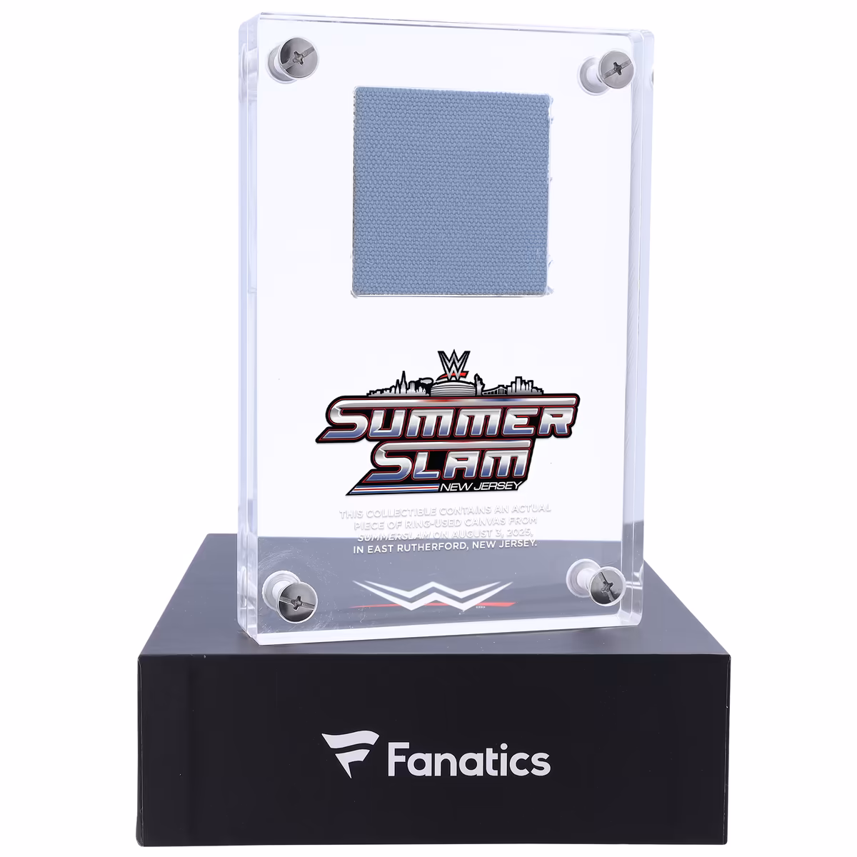2025 WWE SummerSlam Night 2 Acrylic Display Case with Match-Used Canvas 4 2025 WWE SummerSlam Night 2 Acrylic Display Case with Match-Used Canvas